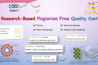write nanotechnology, material science and physics research articles blogs