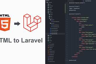 write PSD or HTML to laravel blade template