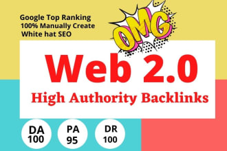 build 40 high authority SEO web 2 0 backlinks