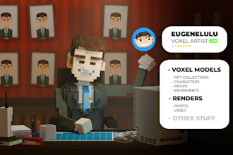 make a voxel characters for nft, the sandbox, etc