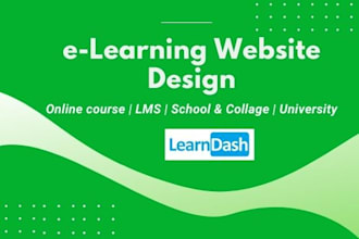 do elearning website or wordpress lms website with learndash