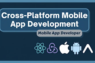develop a cross platform mobile app development with react native, andriod, IOS