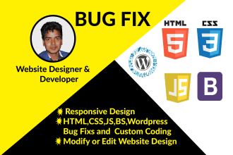 bug fix HTML,CSS,bootstrap,js  and modify wordpress website