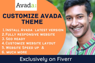 design wordpress website by avada theme customization
