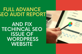 do full SEO audit and fix technical issue of wordpress