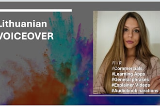 record a clear professional lithuanian voice over