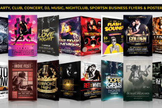 do dj, hip hop,dl,  concert, nightclub, music, summer, event party flyers