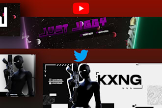 create social media banner, header and logo