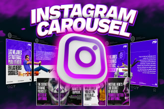 design attractive, creative carousel infographics posts for your instagram