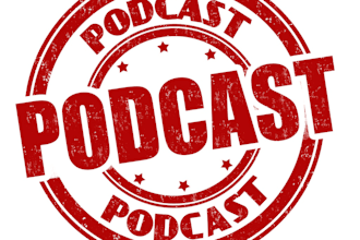 creative podcast logo in high definition with satisfaction