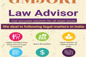 provide legal advice and consultation on indian laws