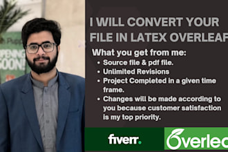 convert any kind of files into latex overleaf