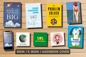 design a professional book, ebook, or audiobook cover