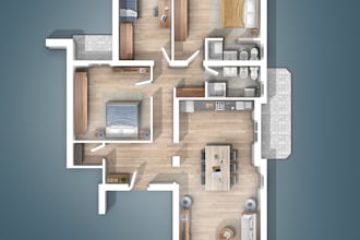 create 3d plan furnished