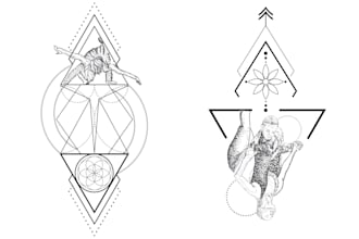 Big Deals!  design a meaningful geometric tattoo in my style