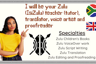 translate or proofread english into isizulu or zulu