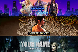 design awesome custom twitch, youtube or twitter banner