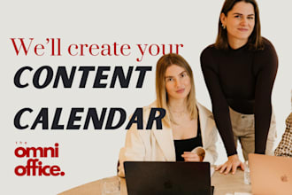 create a professional social media content calendar for you