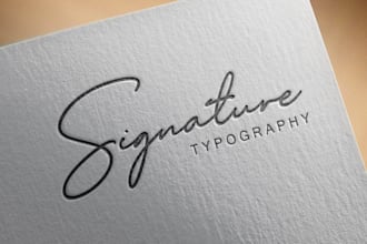 design an elegant signature logo