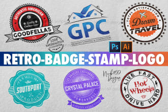 design retro logo badge stamp