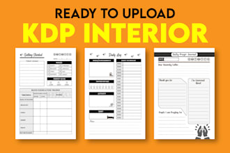 design amazon KDP low content interior in 24 hour