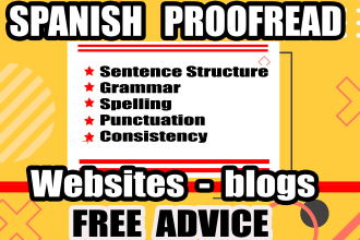 do spanish proofreading check grammar of my website