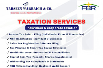 provide personal tax, corporate tax, and financial services