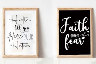 create minimalist typography art,and quote poster in 24