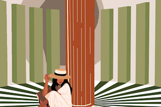 make flat and vector digital art
