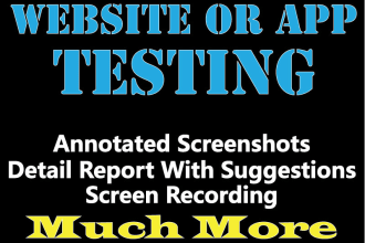 test your app ,review website user and experience design