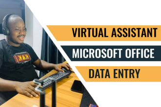 be your virtual assistant, do data entry, and any task on microsoft office