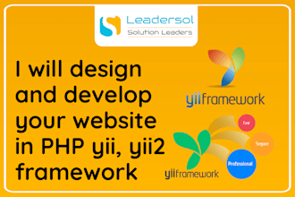 design and develop your website in PHP yii, yii2 framework