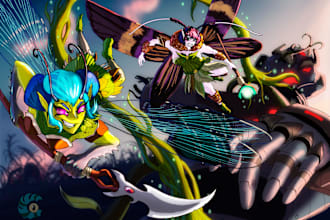 draw fantasy creatures or monsters