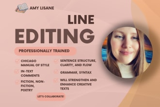 provide a line edit of your novel