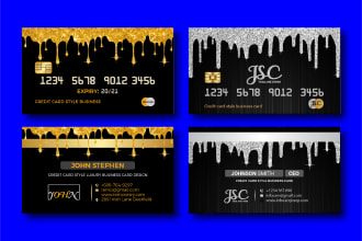 credit card style luxury business card design
