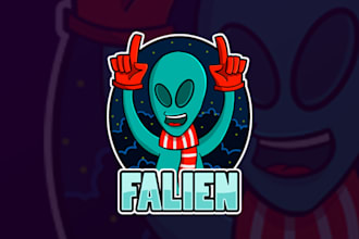 draw a funny and unique cartoon mascot logo for you