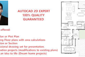 draw architectural drawing and floor plan in autocad