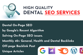 do dental website SEO, high quality service