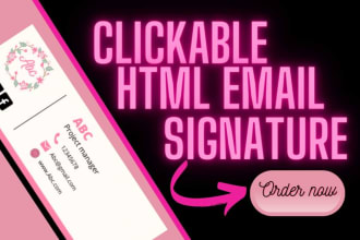creat clickable html email signature for gmail, outlook etc