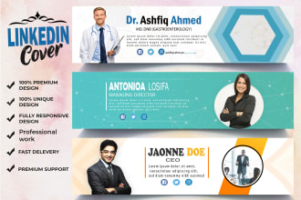 do a professional linkedin profile cover or banner design