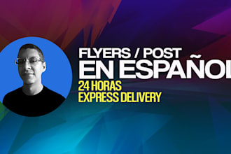 design flyer in spanish