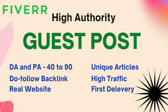 write and publish the guest posts on high da websites