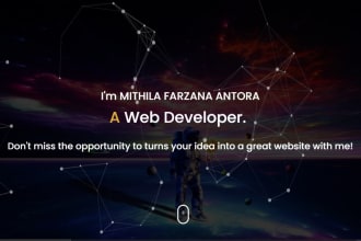 build any kind of  personal, CV or portfolio website in HTML