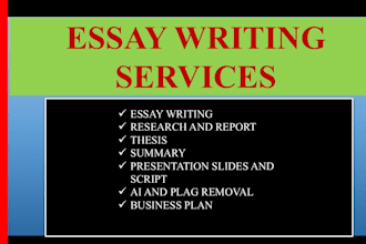 write researched essays, reports and summaries for you