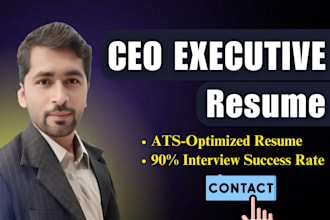write full ats CEO executive resume for you in just 48 hours