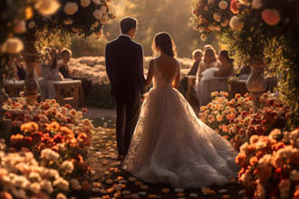 create photoshop retouching of wedding or celebration