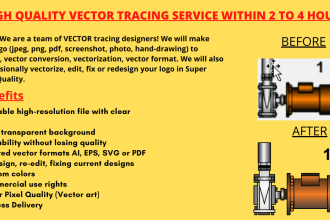 do manual vector tracing, recreate, vectorize logo design