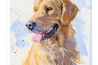 do dog portrait illustration