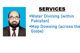 be water divining or map dowsing for your ground water site