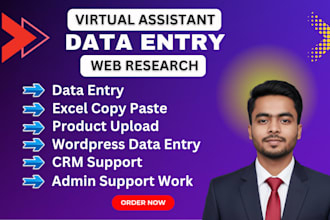 do data entry, web research, copy paste,wordpress data entry